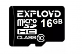 Карта памяти  MicroSDHC 16Gb Exployd Class 10 б/ад